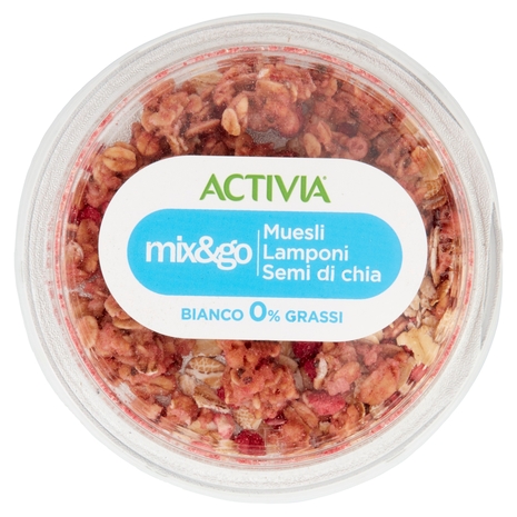 Yogurt Mix&Go Zero Grassi con Lamponi e Muesli, 170 g